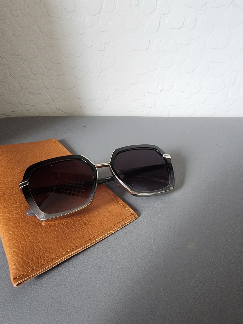 Martha Stewart Black Gradient Hexagonal Women's Sunglasses